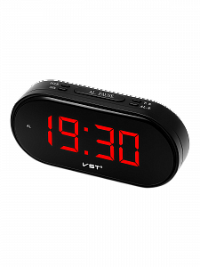 VST 801-1 Красные часы настольные+БЛОК